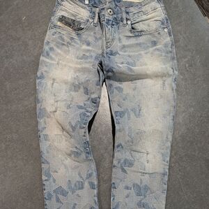 Diesel Grupee-zip with Star Pattern Stretch Denim (Made In Italy) 26x30